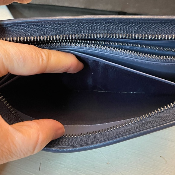 Loewe blue and white polka dot zip around wallet *WITH BOX* - Picture 11 of 15